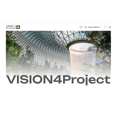 Moderne Glasarchitektur mit Indoor-Garten und Wasserfall als visuelle Metapher für nachhaltiges Webdesign, digitale Strategien und SEO-Lösungen von komenci.